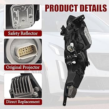 その他 CADILLAC HCT-5-007 Amazon.com: LED Headlight Assembly with DRL Turn Signal Hi